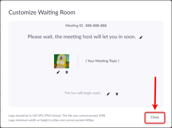 Customise your Zoom waiting room eLearning University of Queensland